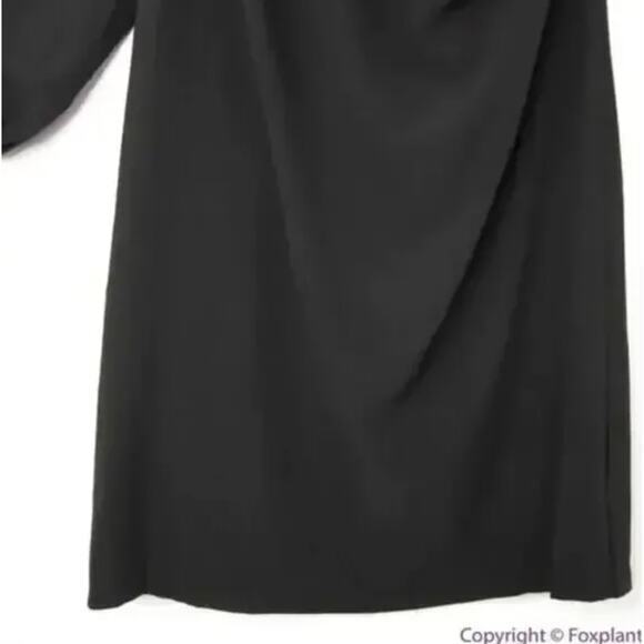 New! Eloquii‎ Black One Shoulder Dress with Buckle Detail, women's plus size 26 - Picture 6 of 16